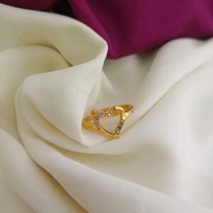 one gram floral gold forming adjustable ring copy