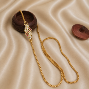 impon mugapu with gold plated chain