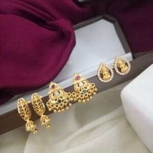 one gram gold forming combo earrings